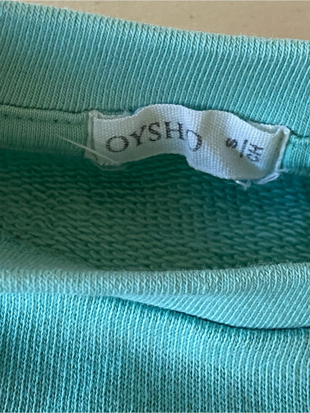 Oysho Women's Scoop Neck Sweater in Mint Green